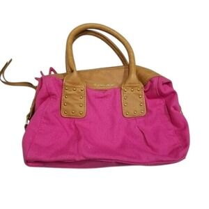 Victoria's Secret Pink Canvas Satchel Top Handle Studded Handbag Purse Y2k 90s‎